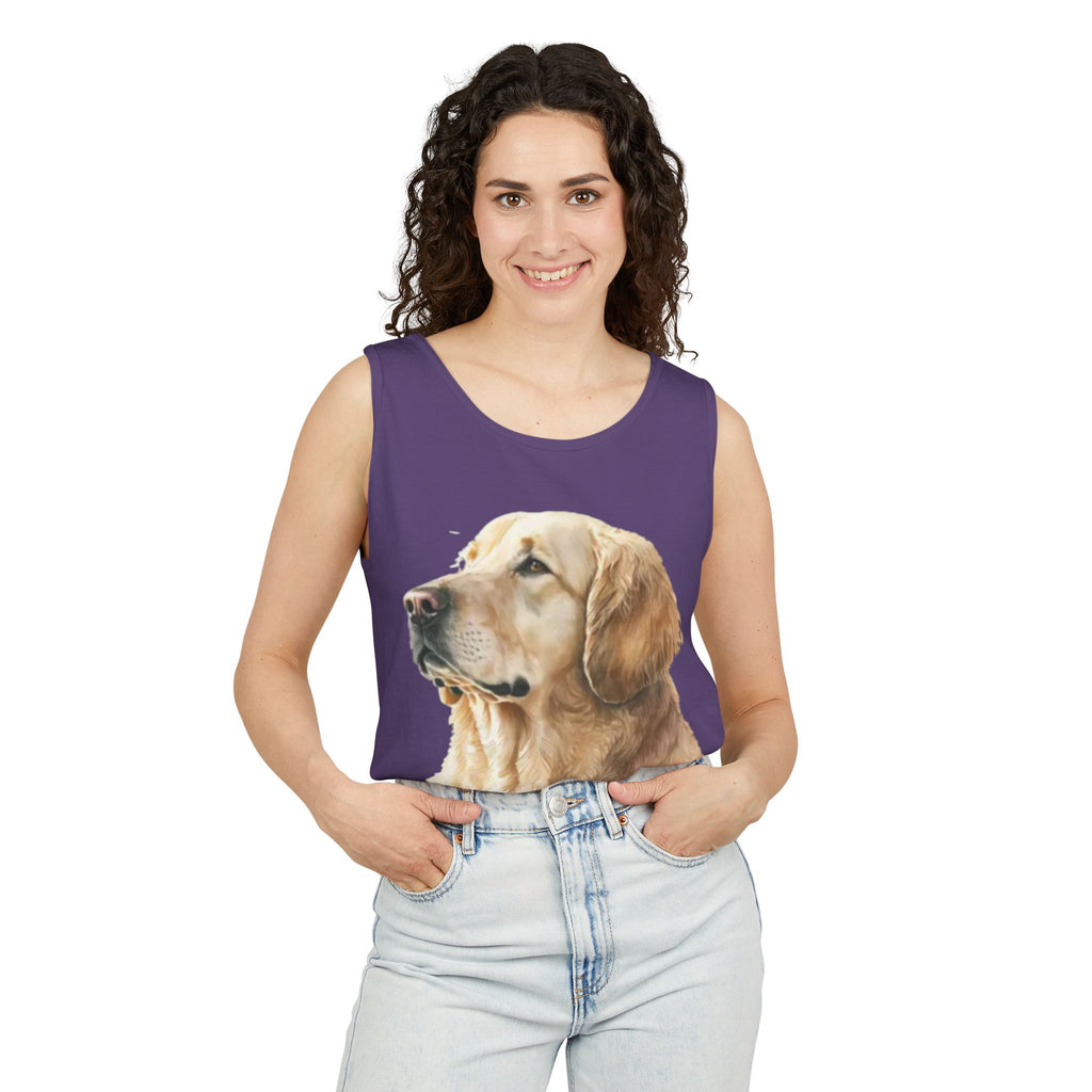 golden retriever watercolor shirt, golden retriever tank top, dog lover summer clothing, golden retriever dad shirt, dog lover clothing