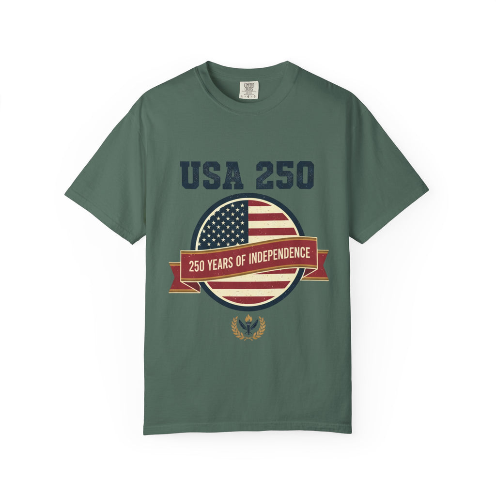 USA 250 Independence Badge T-Shirt | 250 Years of Independence