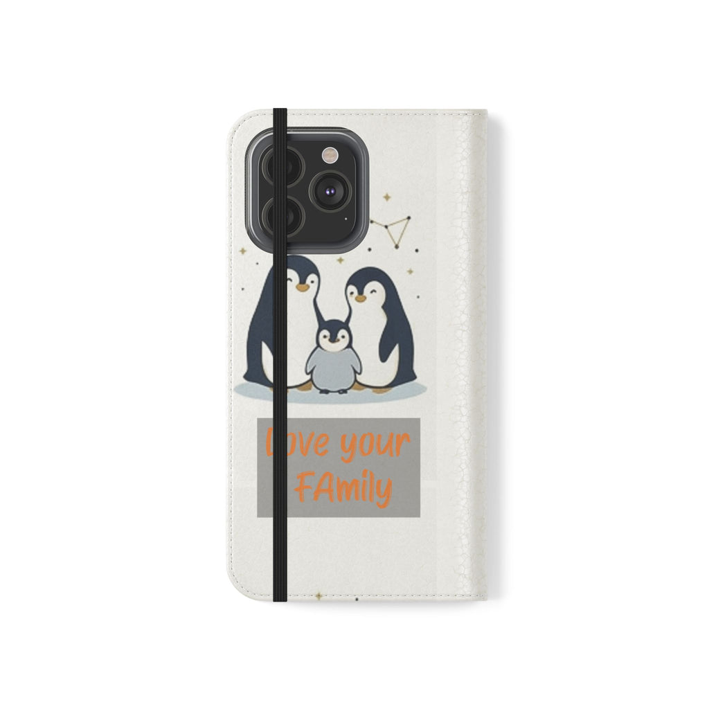 Penguin Family Love Phone flip case