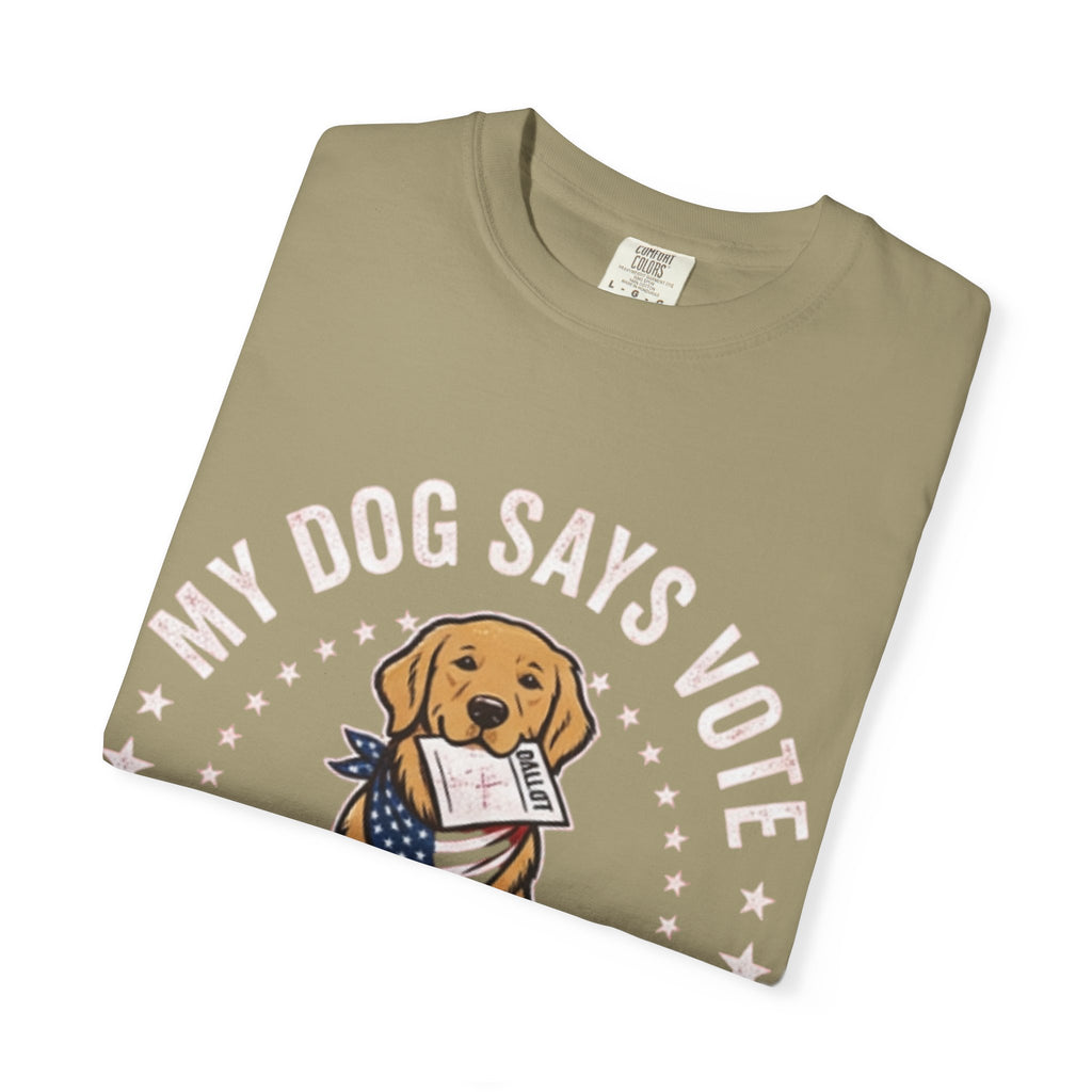 My Dog Says Vote Make America Great Again T-Shirt | Golden Retriever, Patriotic
