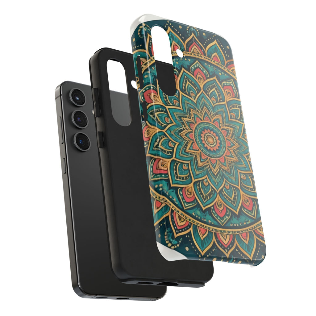 Teal Gold Mandala Tough Phone Case