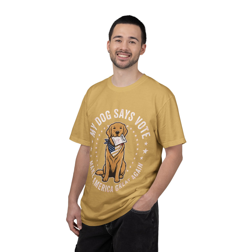 My Dog Says Vote Make America Great Again T-Shirt | Golden Retriever, Patriotic