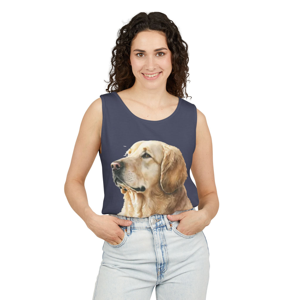 golden retriever watercolor shirt, golden retriever tank top, dog lover summer clothing, golden retriever dad shirt, dog lover clothing