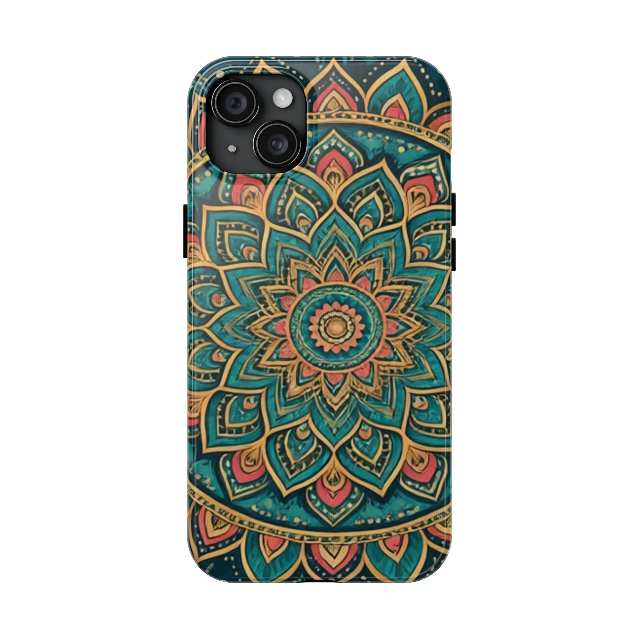 Teal Gold Mandala Tough Phone Case