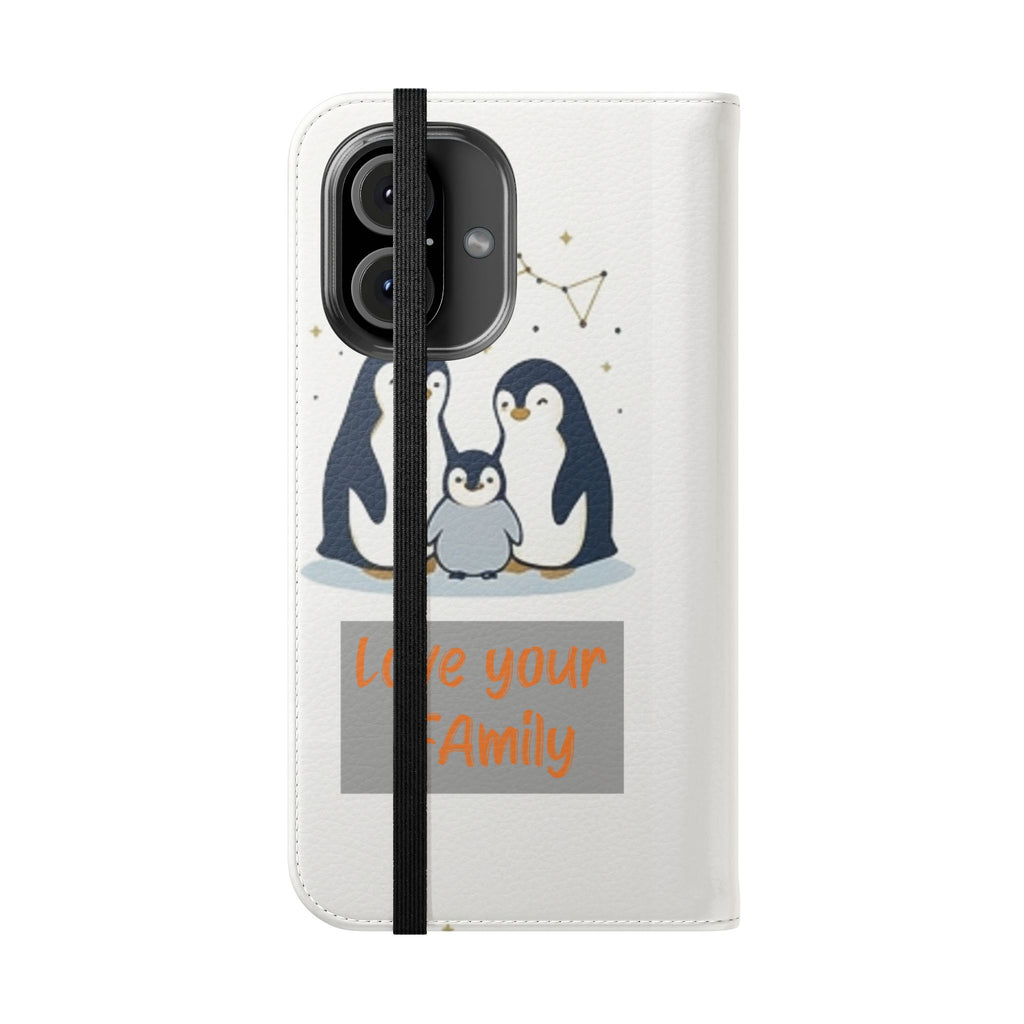Penguin Family Love Phone flip case