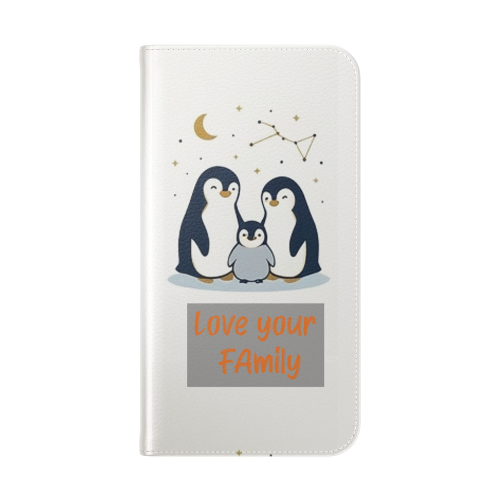 Penguin Family Love Phone flip case