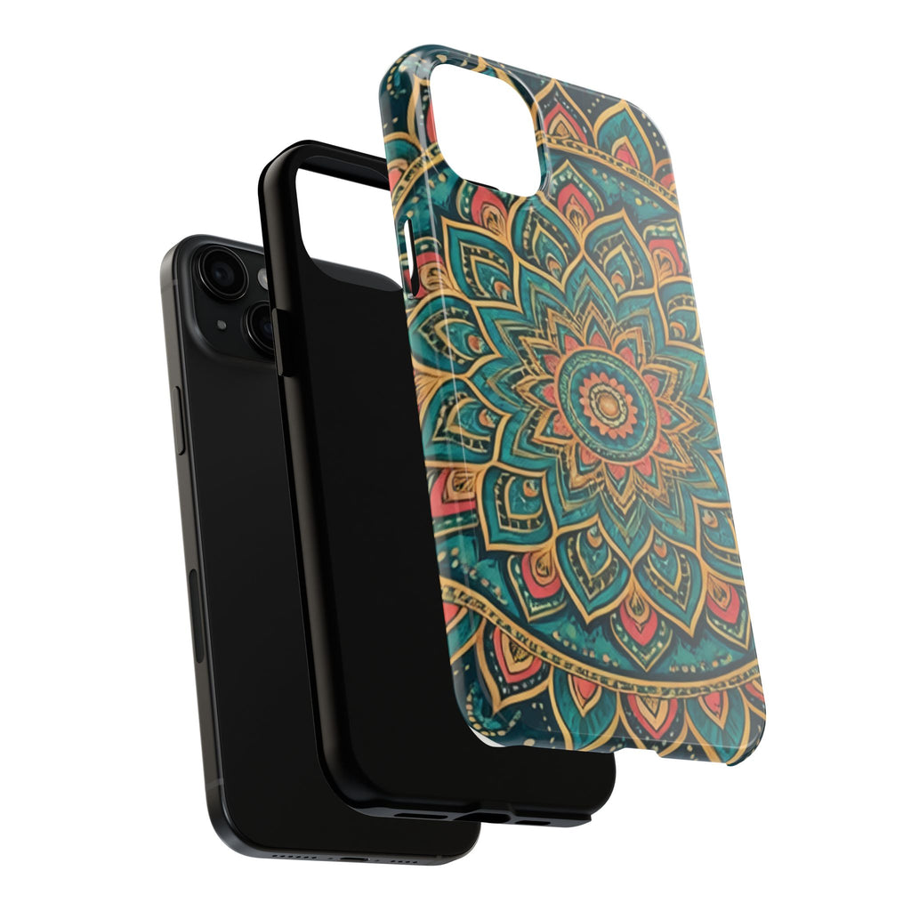Teal Gold Mandala Tough Phone Case