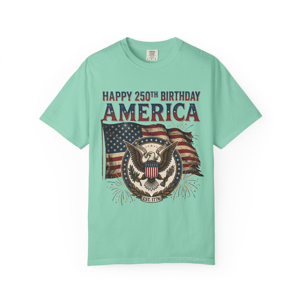 America 250th Anniversary T-Shirt — "Happy 250th Birthday America" Patriotic Tee (1776–2026)