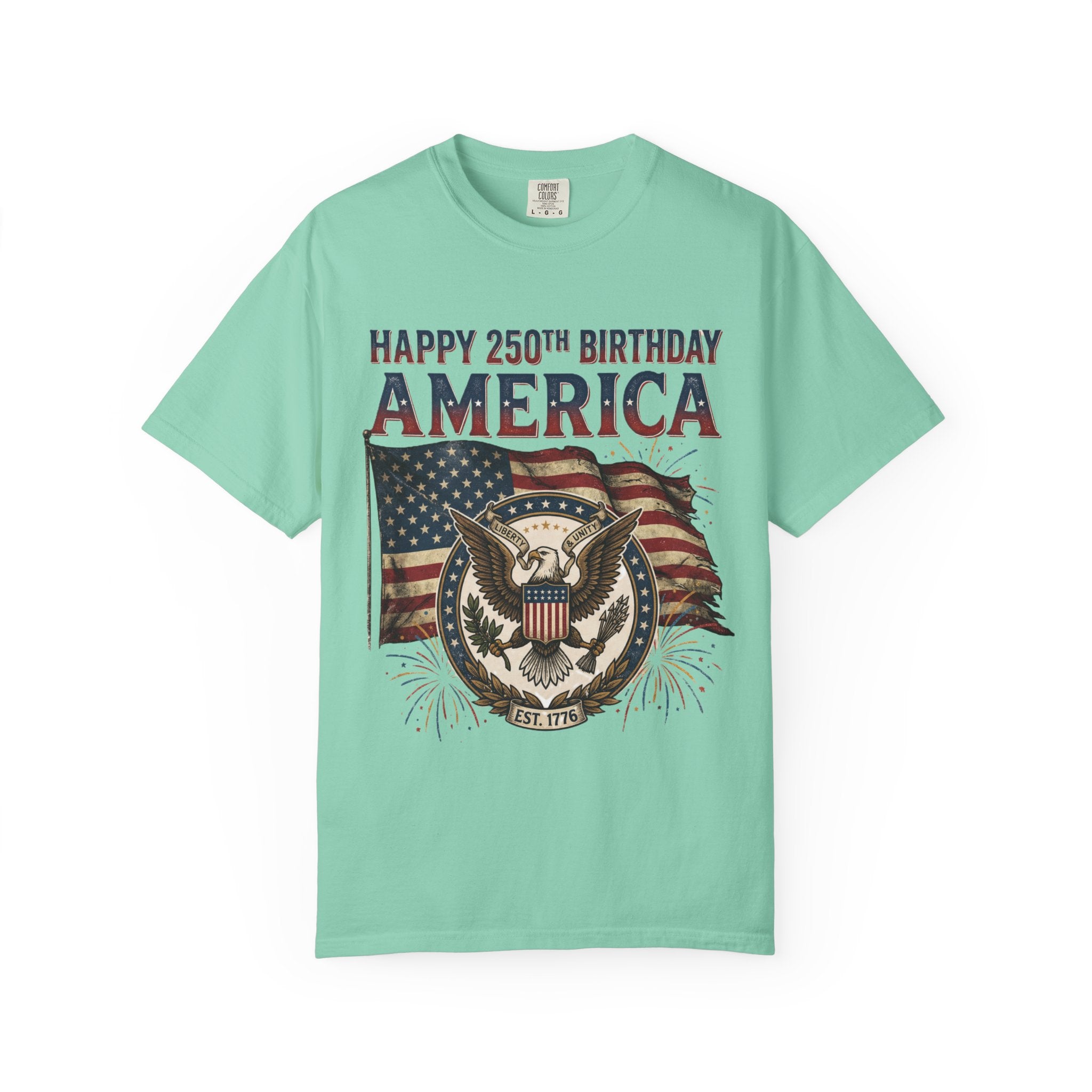 America 250th Anniversary T-Shirt — "Happy 250th Birthday America" Patriotic Tee (1776–2026)