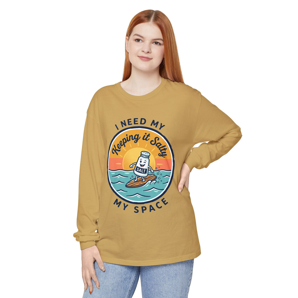 Keeping It Salty surf salt shaker illustration Long Sleeve T-Shirt | Summer beach vibes