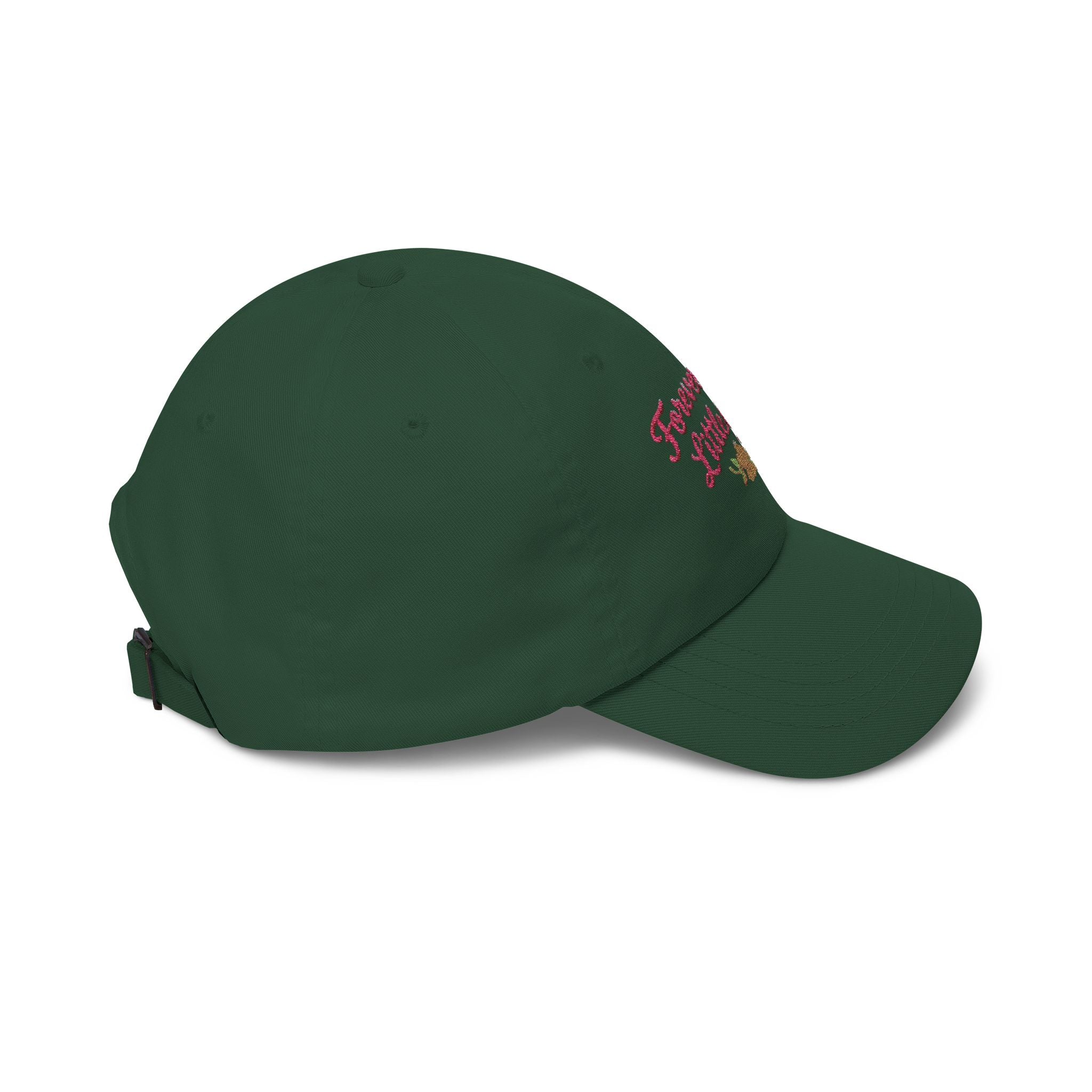 Dad Cap — "Forever Your Little Girl" Embroidered Floral Hat