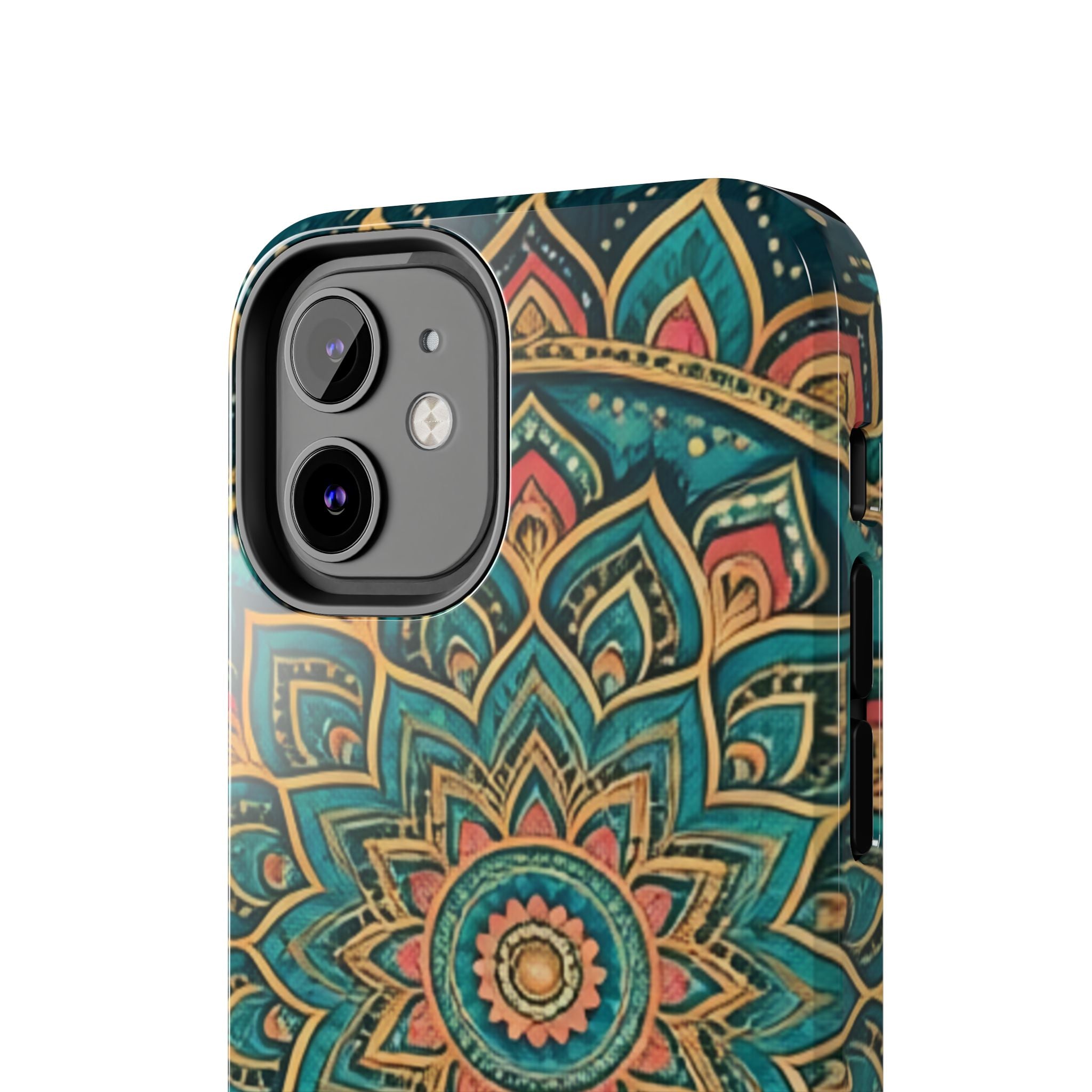 Teal Gold Mandala Tough Phone Case