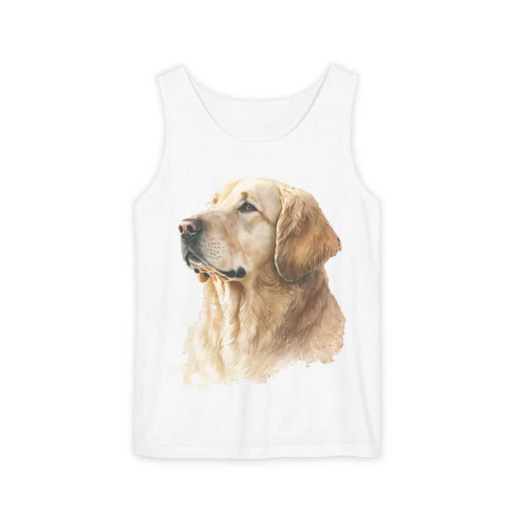 golden retriever watercolor shirt, golden retriever tank top, dog lover summer clothing, golden retriever dad shirt, dog lover clothing