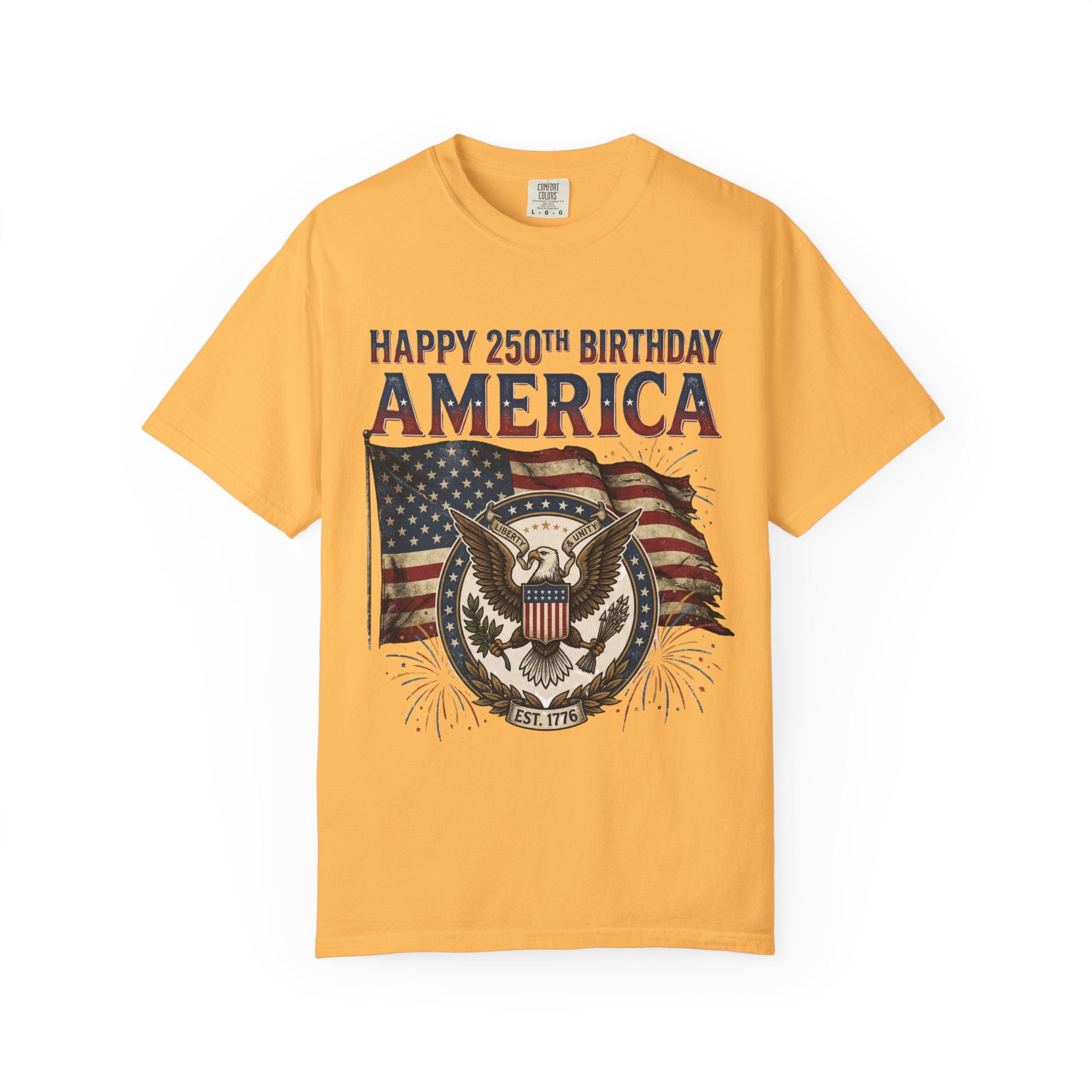America 250th Anniversary T-Shirt — "Happy 250th Birthday America" Patriotic Tee (1776–2026)