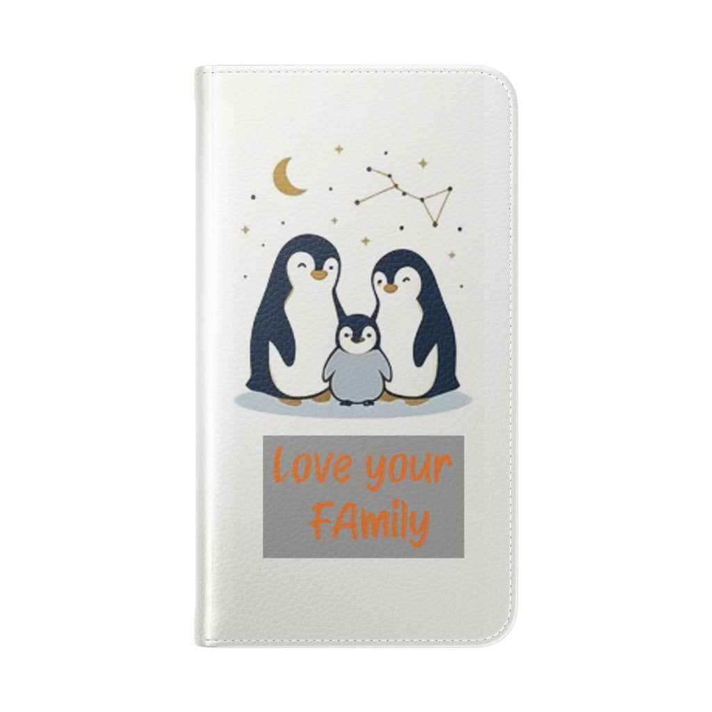 Penguin Family Love Phone flip case