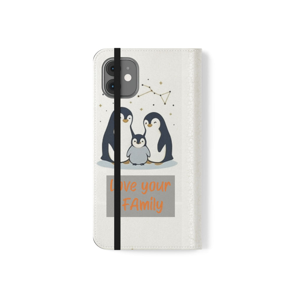 Penguin Family Love Phone flip case