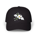 Embroidered  Daisy— White Floral Baseball Hat