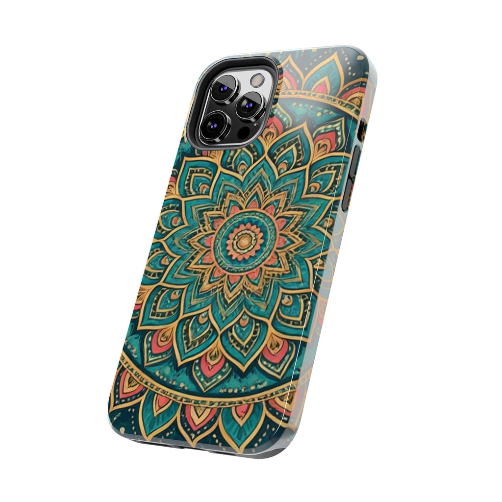 Teal Gold Mandala Tough Phone Case
