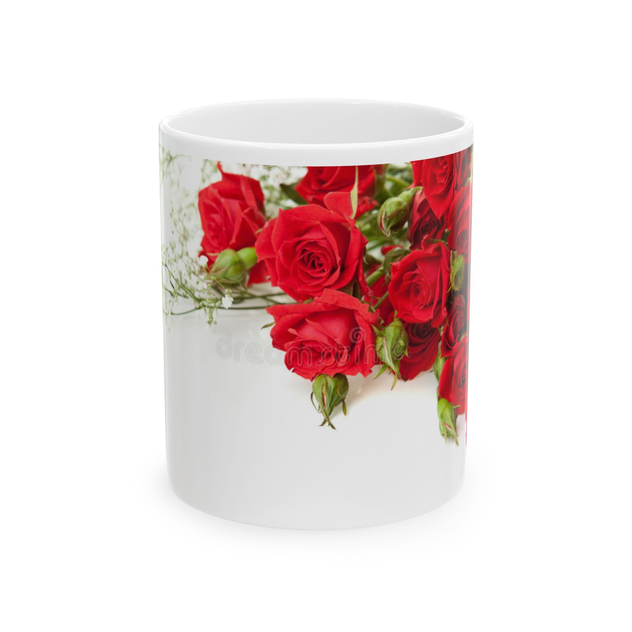 Red Rose Bouquet Mug | Ceramic Coffee Tea Cup