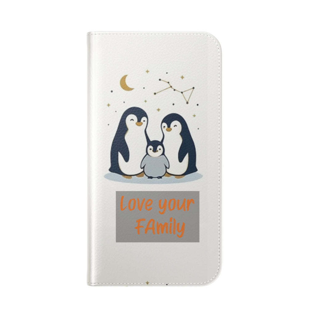 Penguin Family Love Phone flip case