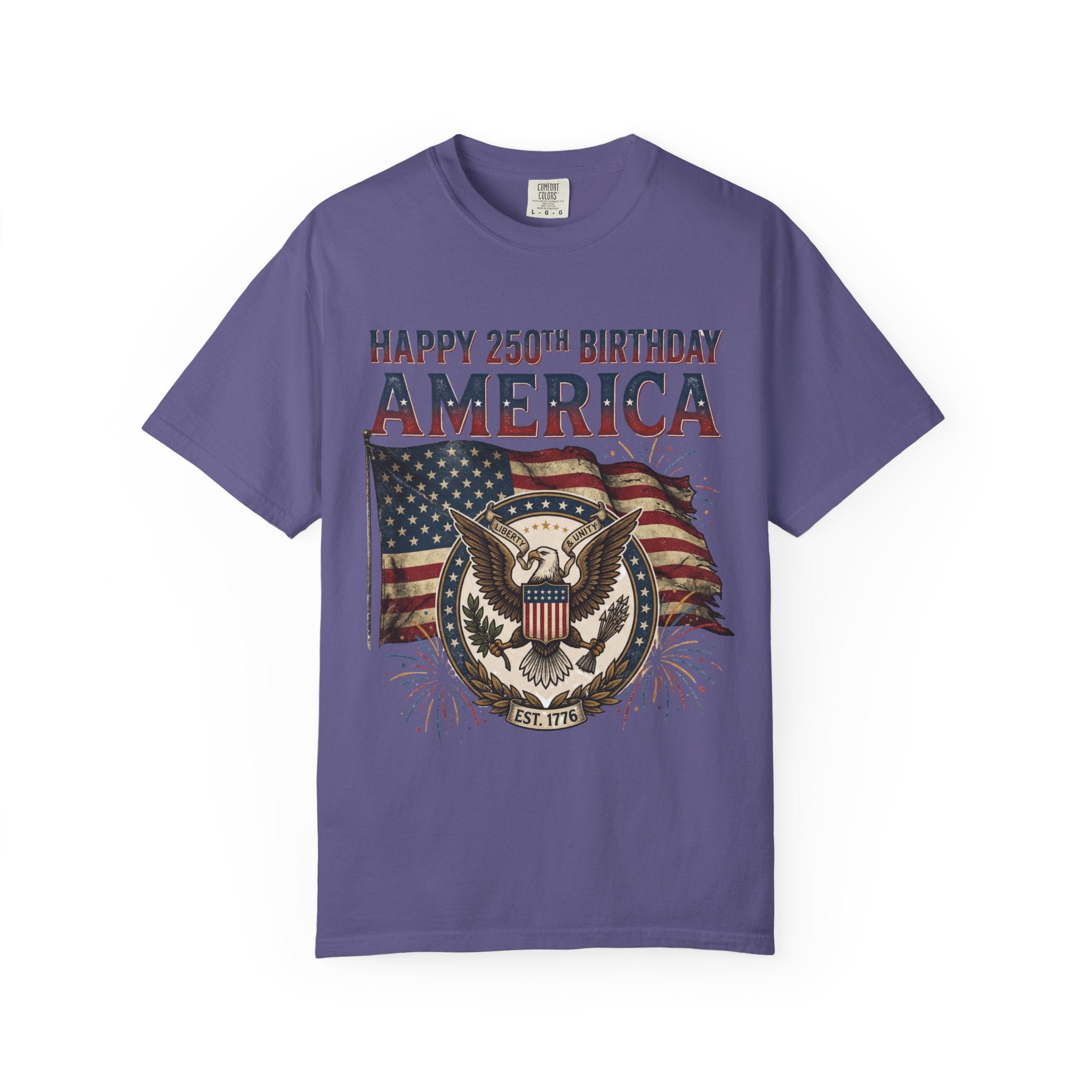 America 250th Anniversary T-Shirt — "Happy 250th Birthday America" Patriotic Tee (1776–2026)