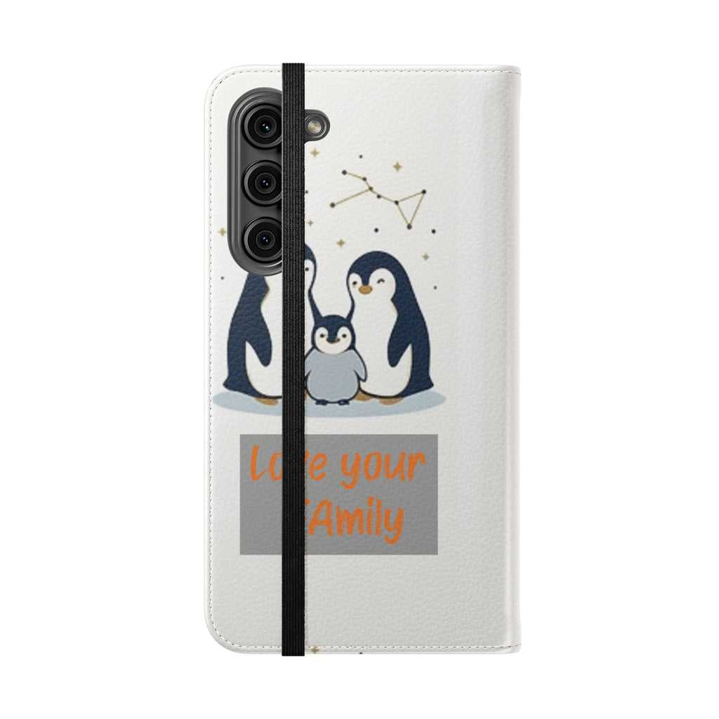 Penguin Family Love Phone flip case