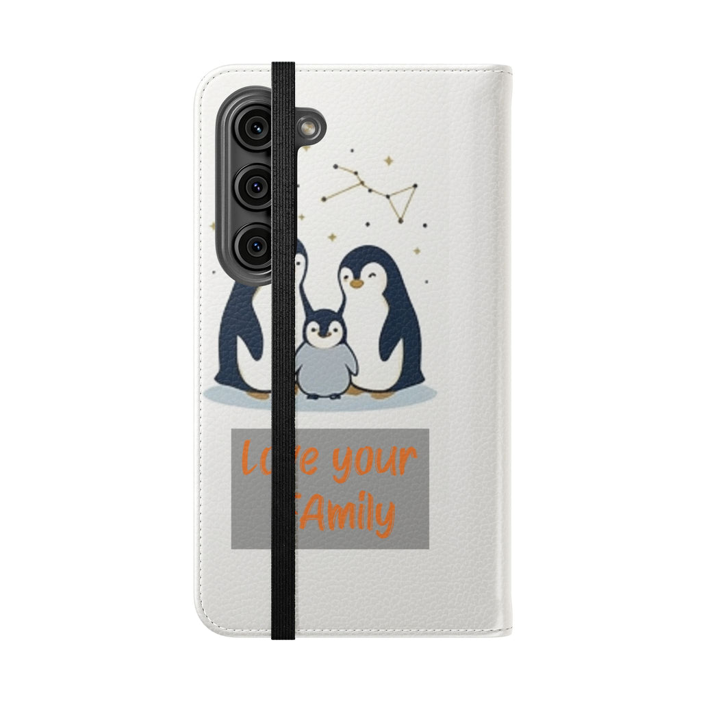 Penguin Family Love Phone flip case