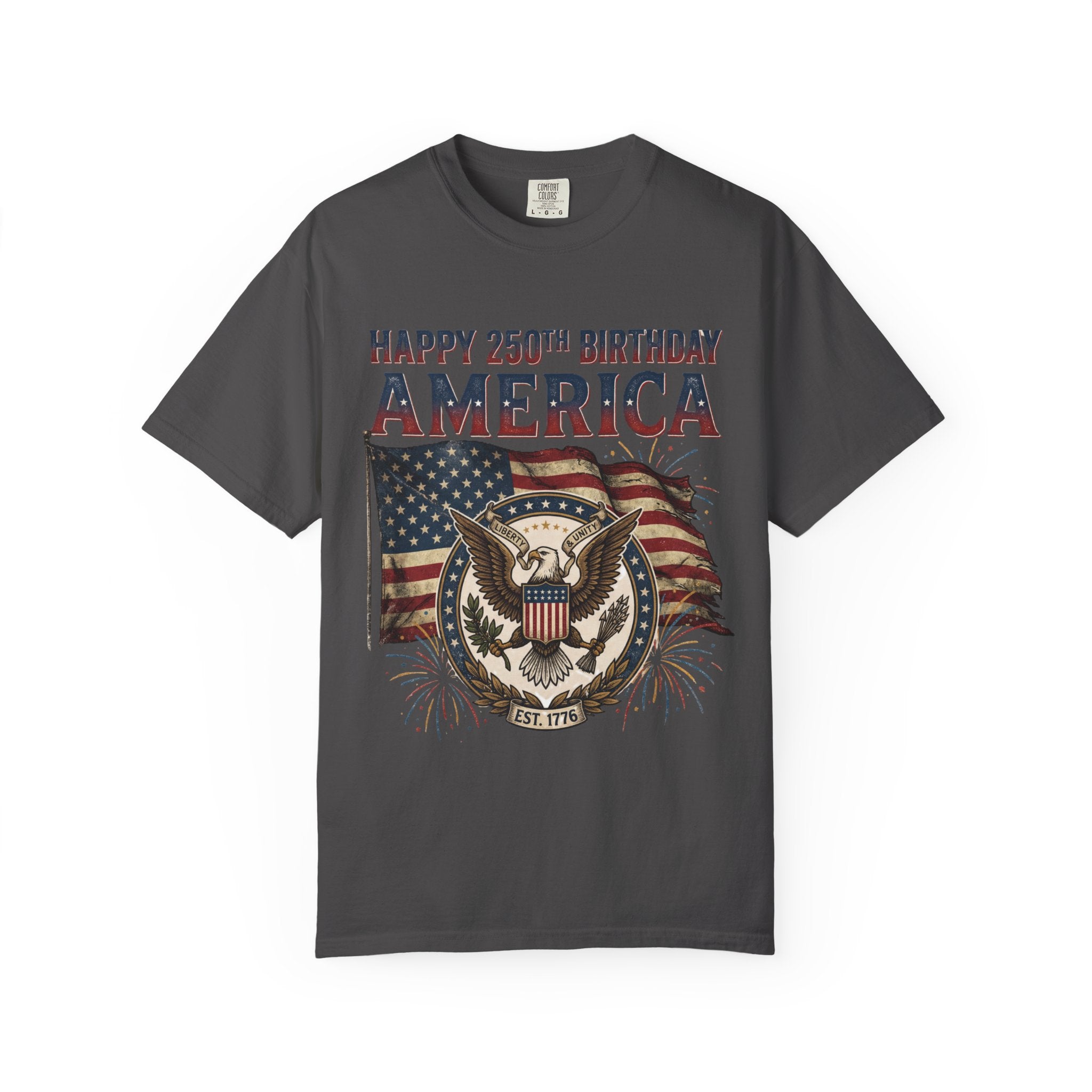 America 250th Anniversary T-Shirt — "Happy 250th Birthday America" Patriotic Tee (1776–2026)