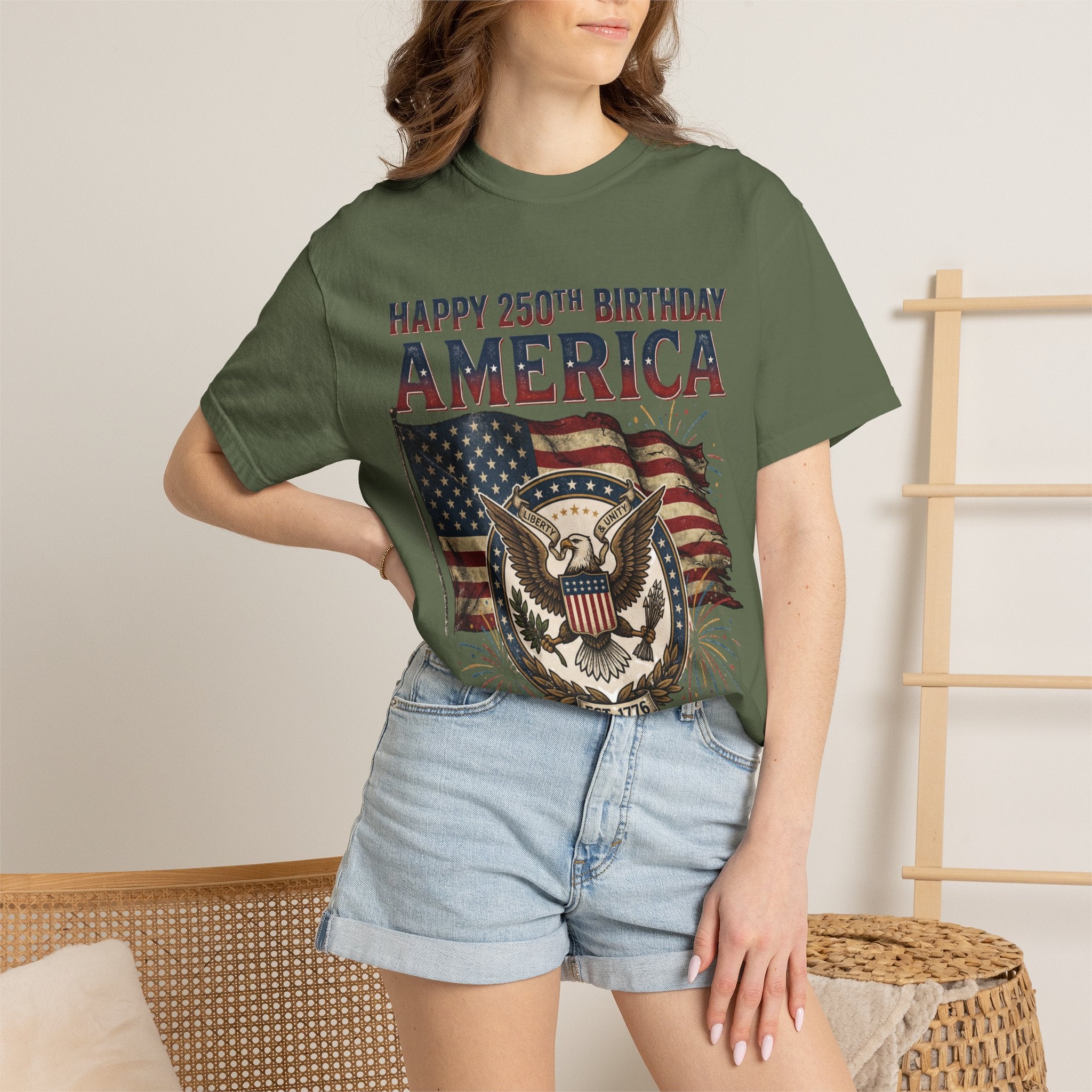 America 250th Anniversary T-Shirt — "Happy 250th Birthday America" Patriotic Tee (1776–2026)