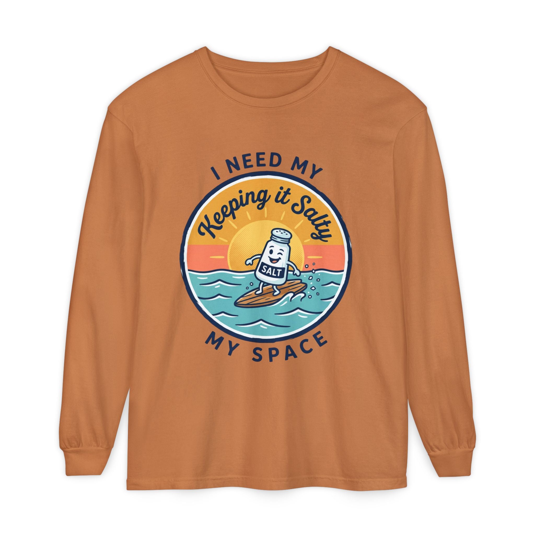Keeping It Salty surf salt shaker illustration Long Sleeve T-Shirt | Summer beach vibes