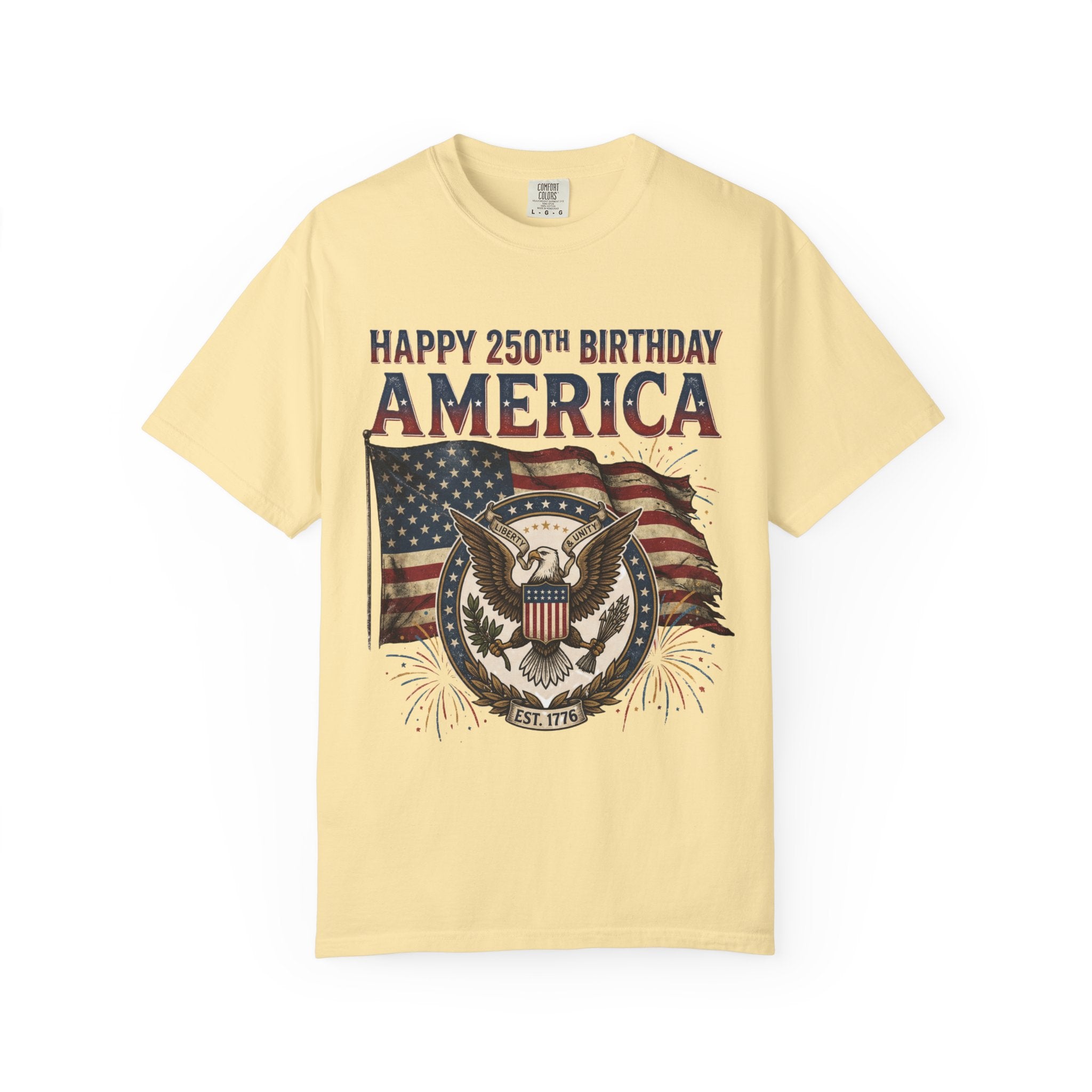 America 250th Anniversary T-Shirt — "Happy 250th Birthday America" Patriotic Tee (1776–2026)