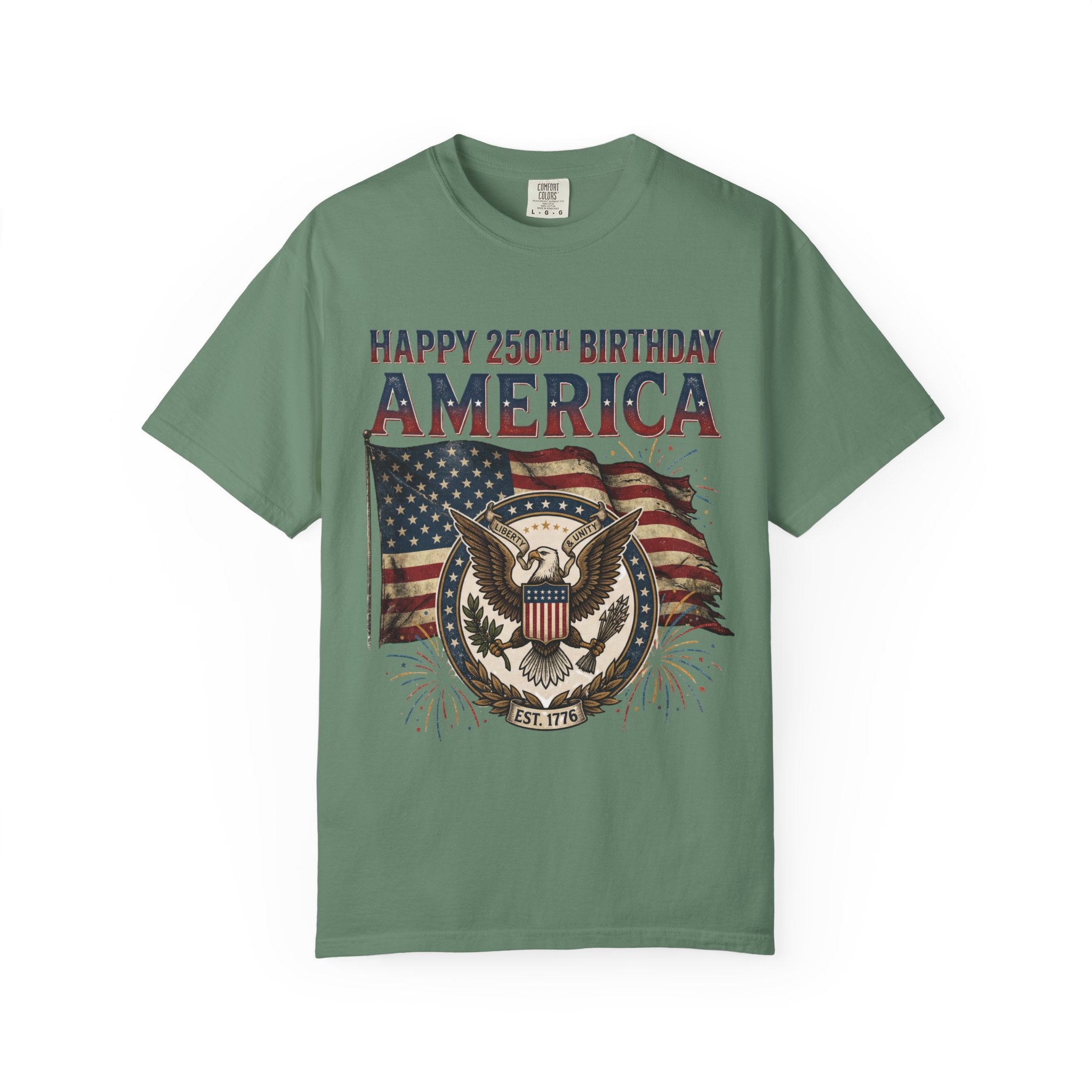 America 250th Anniversary T-Shirt — "Happy 250th Birthday America" Patriotic Tee (1776–2026)