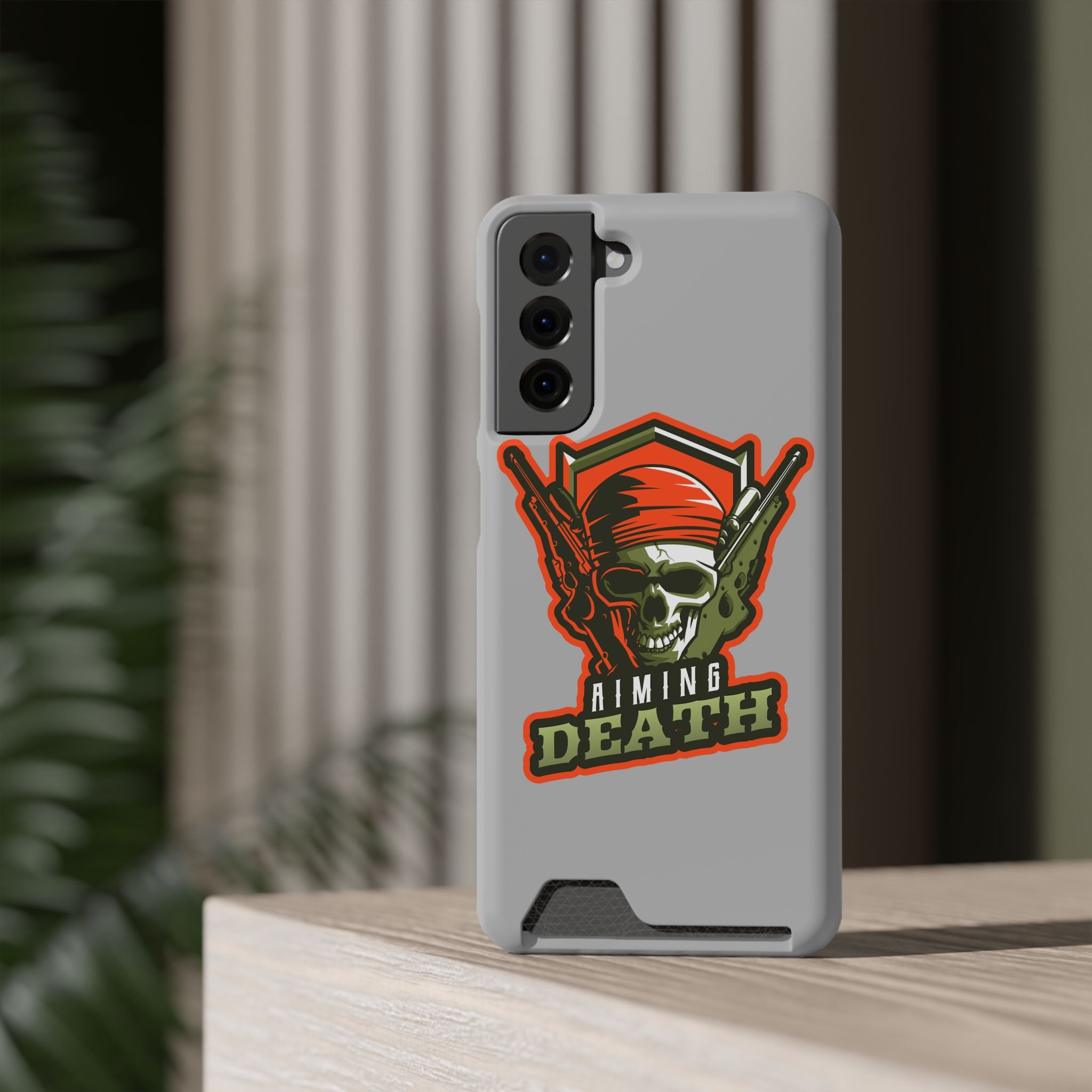 Skull with Bandana and Guns Phone Case