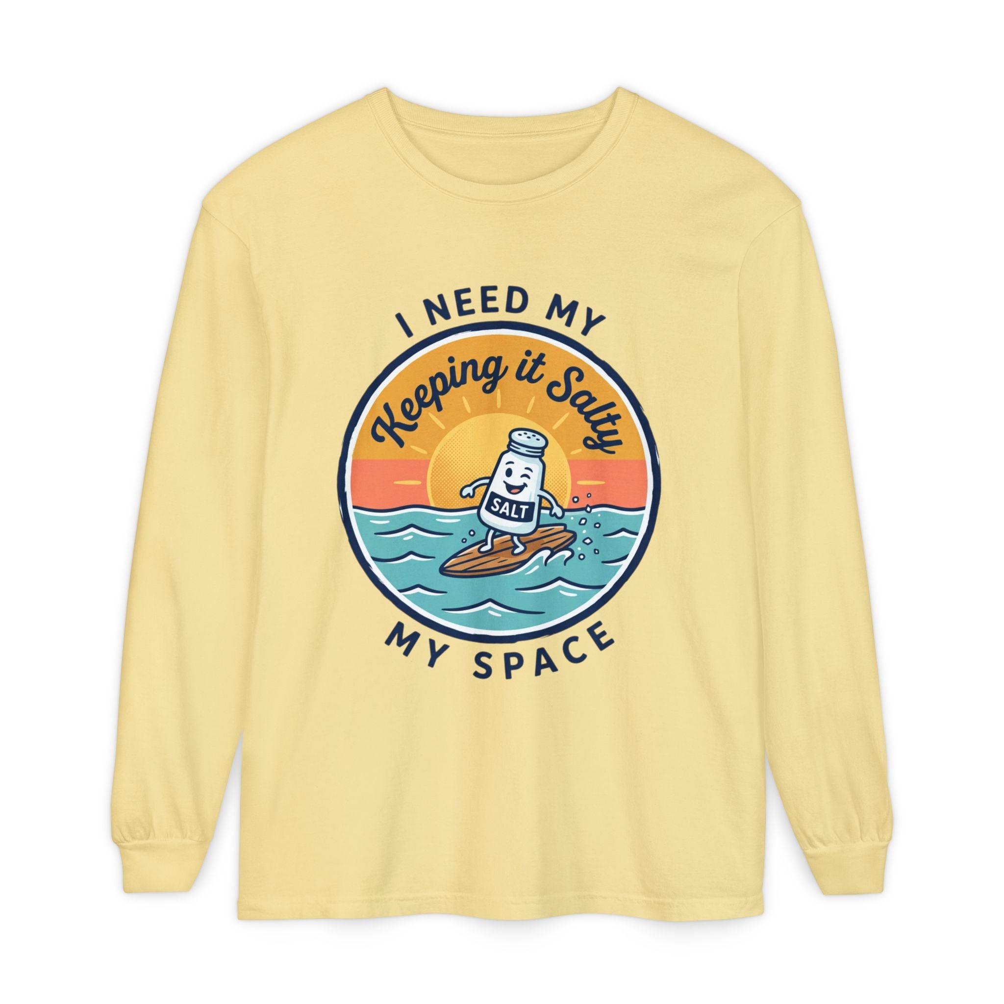 Keeping It Salty surf salt shaker illustration Long Sleeve T-Shirt | Summer beach vibes