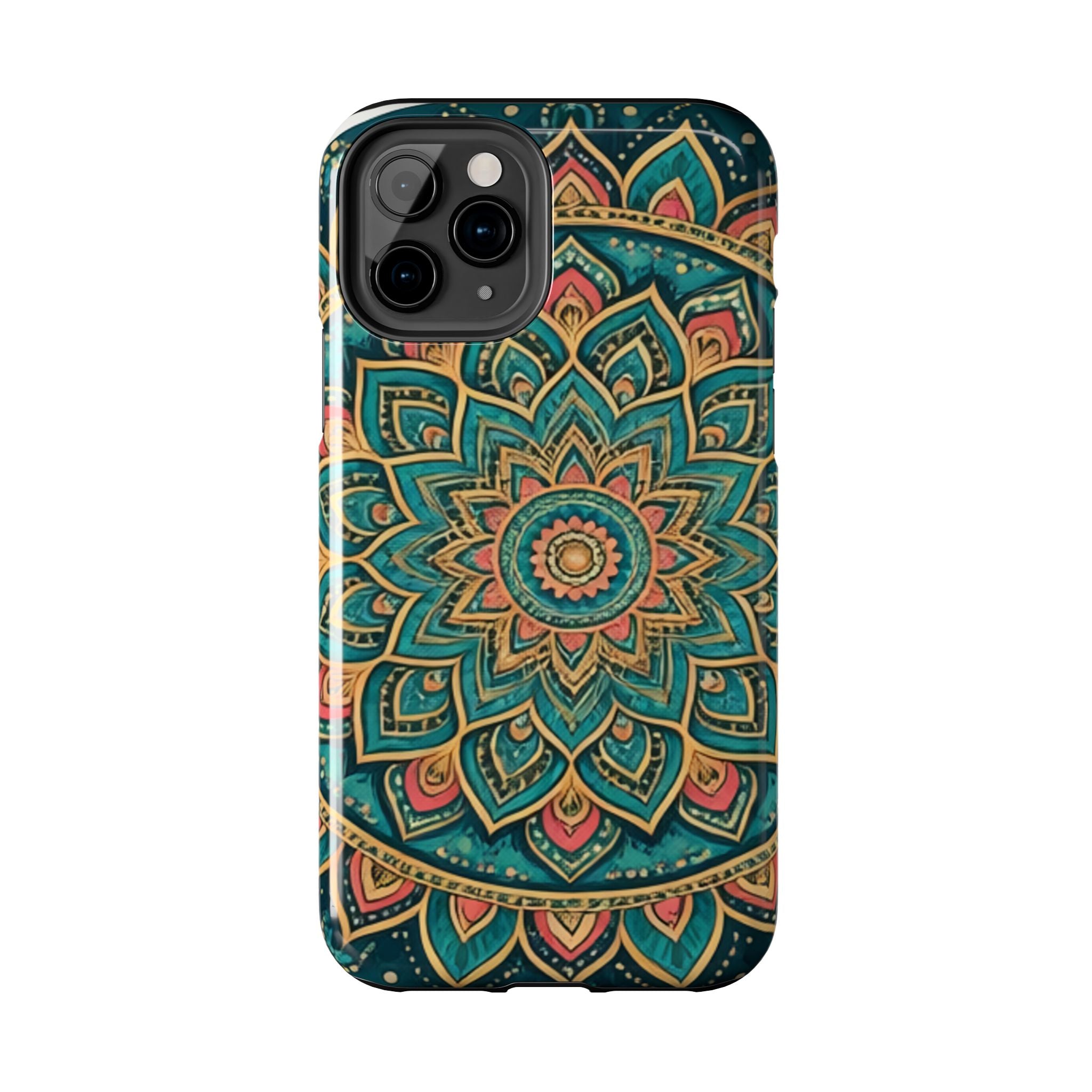 Teal Gold Mandala Tough Phone Case
