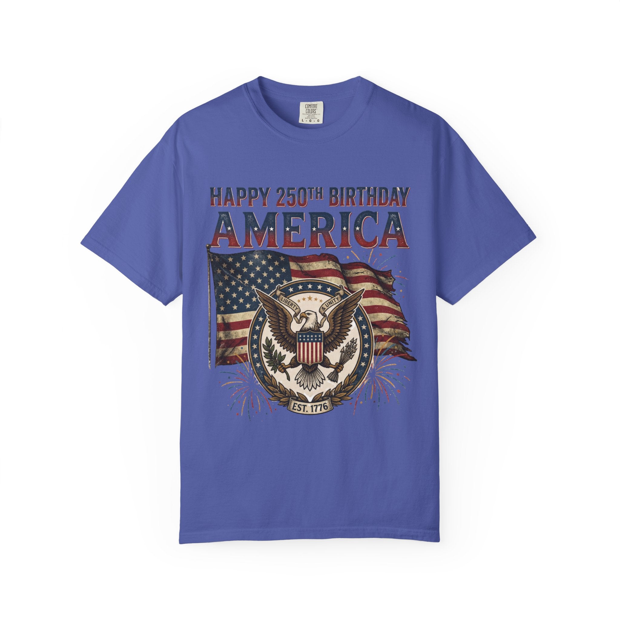 America 250th Anniversary T-Shirt — "Happy 250th Birthday America" Patriotic Tee (1776–2026)