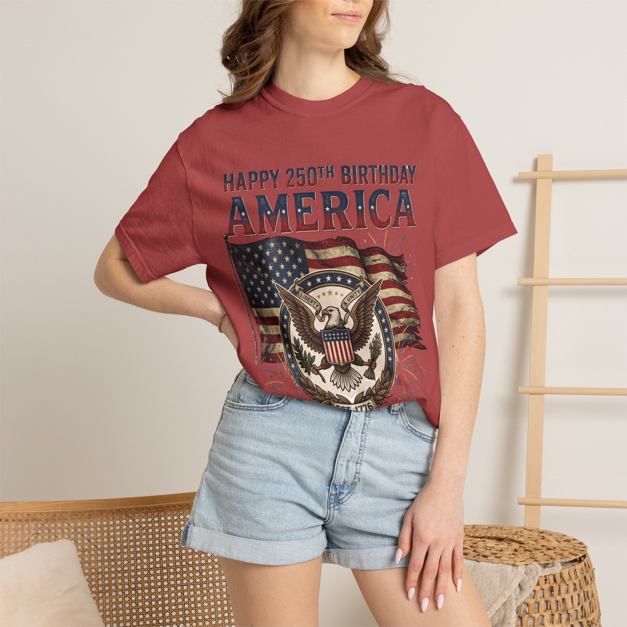 America 250th Anniversary T-Shirt — "Happy 250th Birthday America" Patriotic Tee (1776–2026)