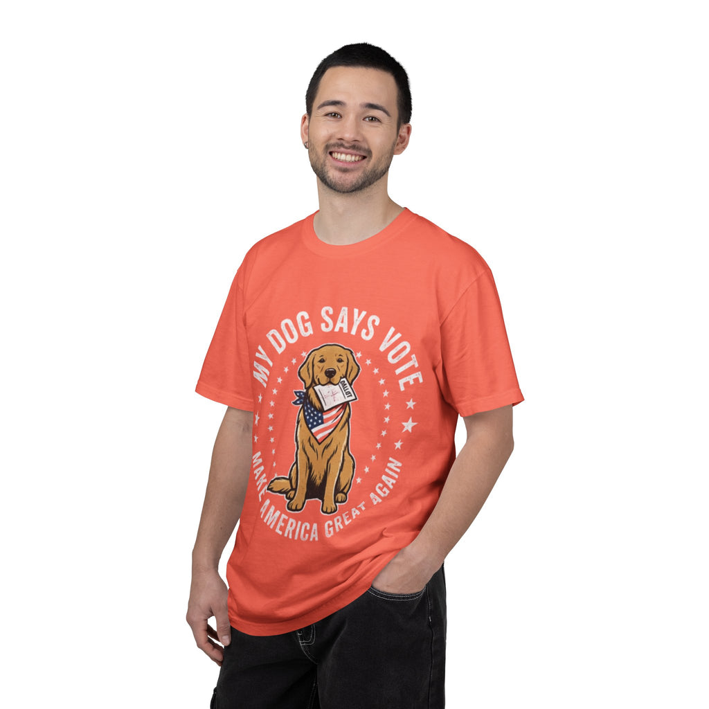 My Dog Says Vote Make America Great Again T-Shirt | Golden Retriever, Patriotic