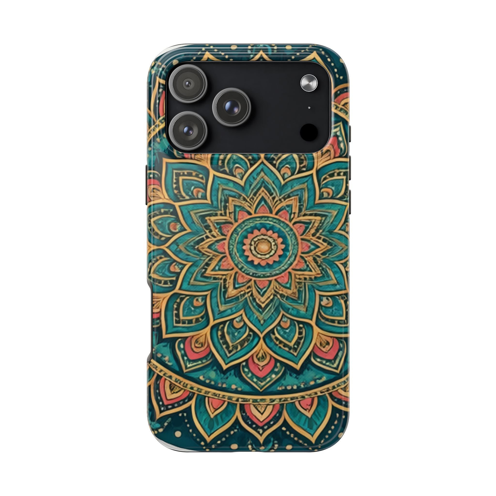 Teal Gold Mandala Tough Phone Case