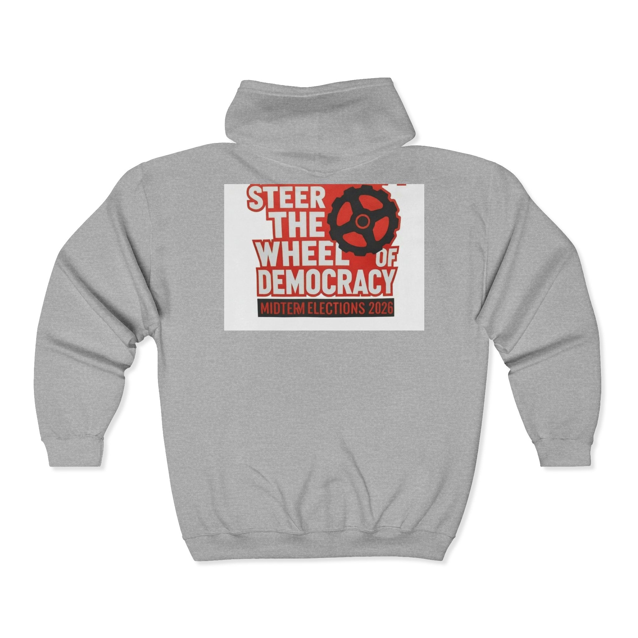 American Flag Artwork hoodie | Steer the Wheel of Democracy graphic hoodie