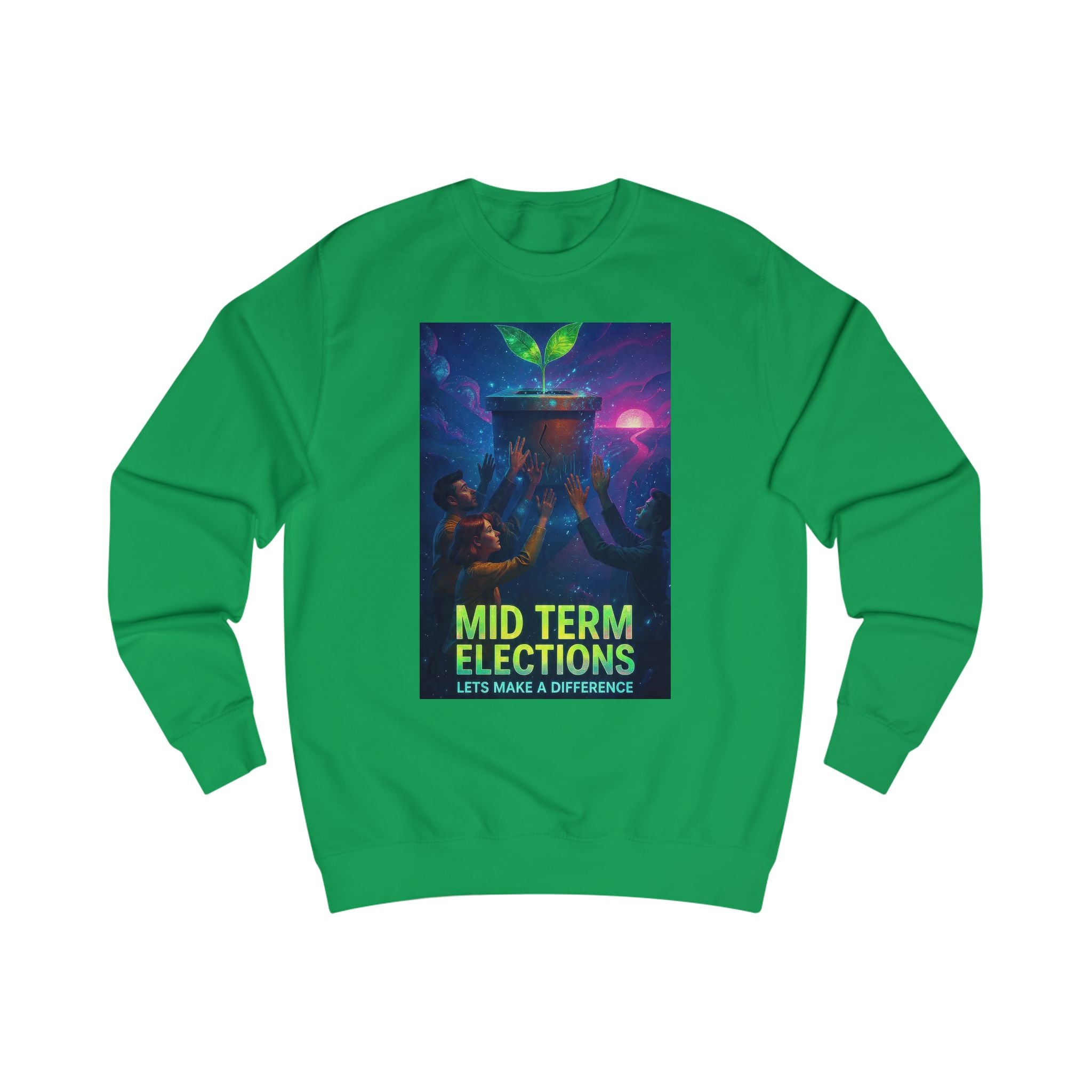 Mid Term Elections sweatshirt | Rebooting Democracy back print