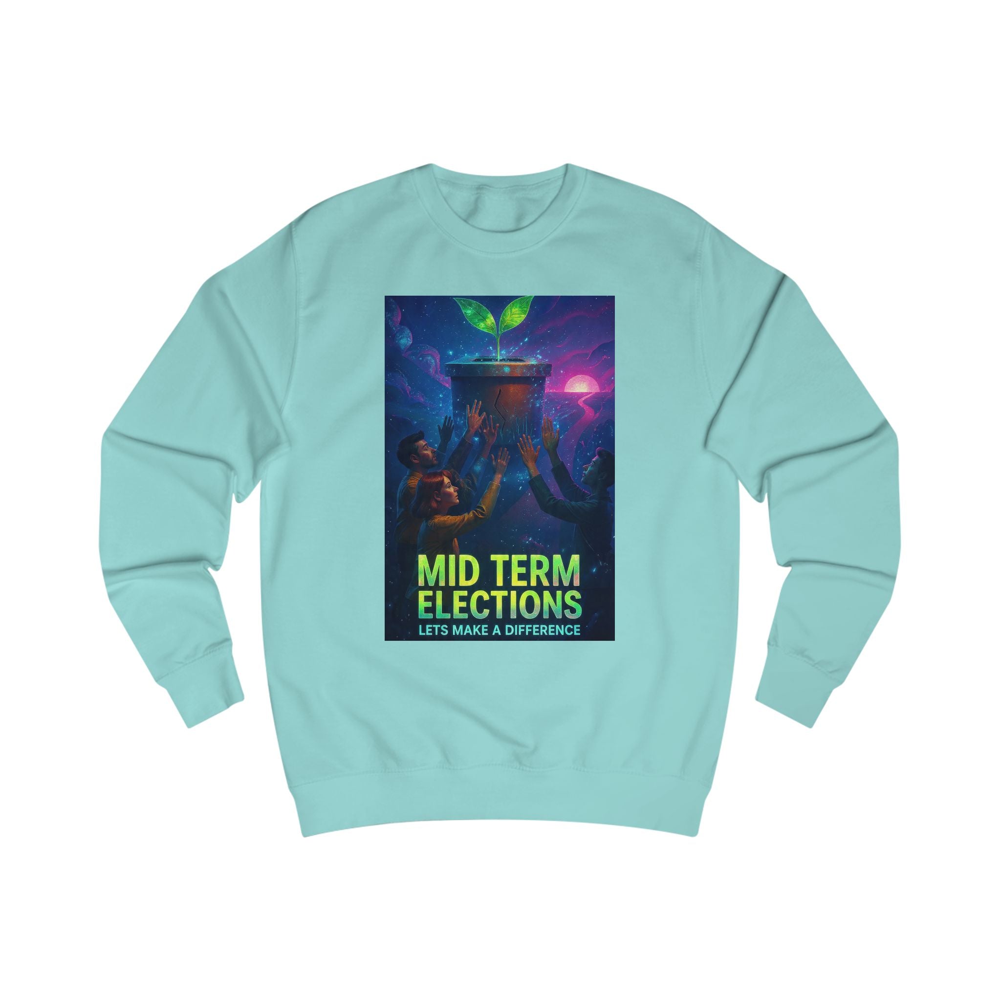 Mid Term Elections sweatshirt | Rebooting Democracy back print
