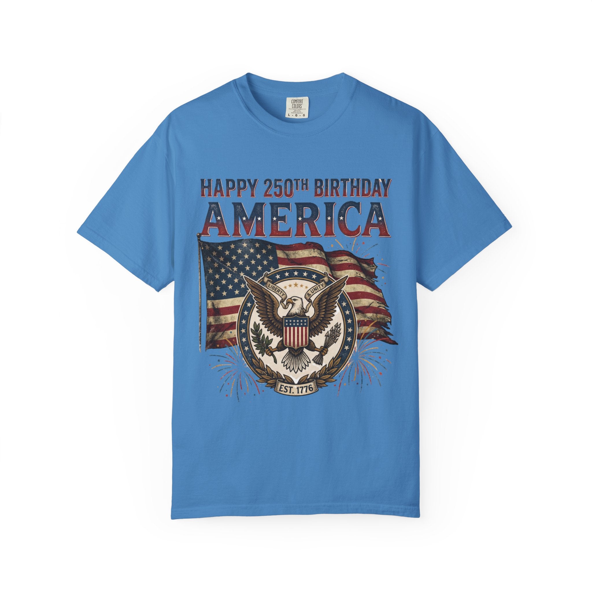 America 250th Anniversary T-Shirt — "Happy 250th Birthday America" Patriotic Tee (1776–2026)