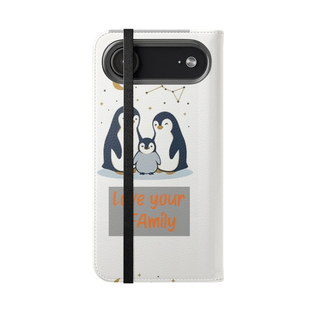 Penguin Family Love Phone flip case