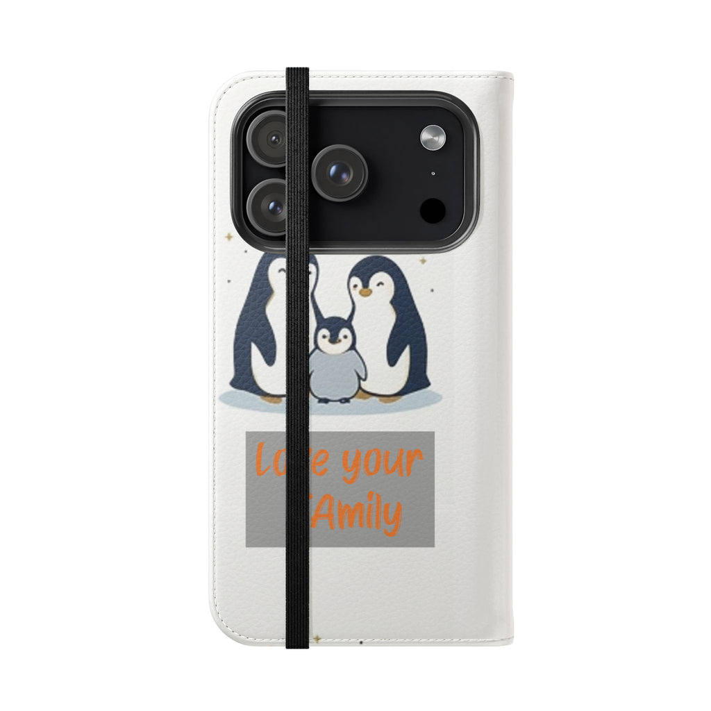 Penguin Family Love Phone flip case