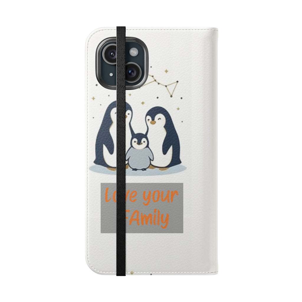 Penguin Family Love Phone flip case