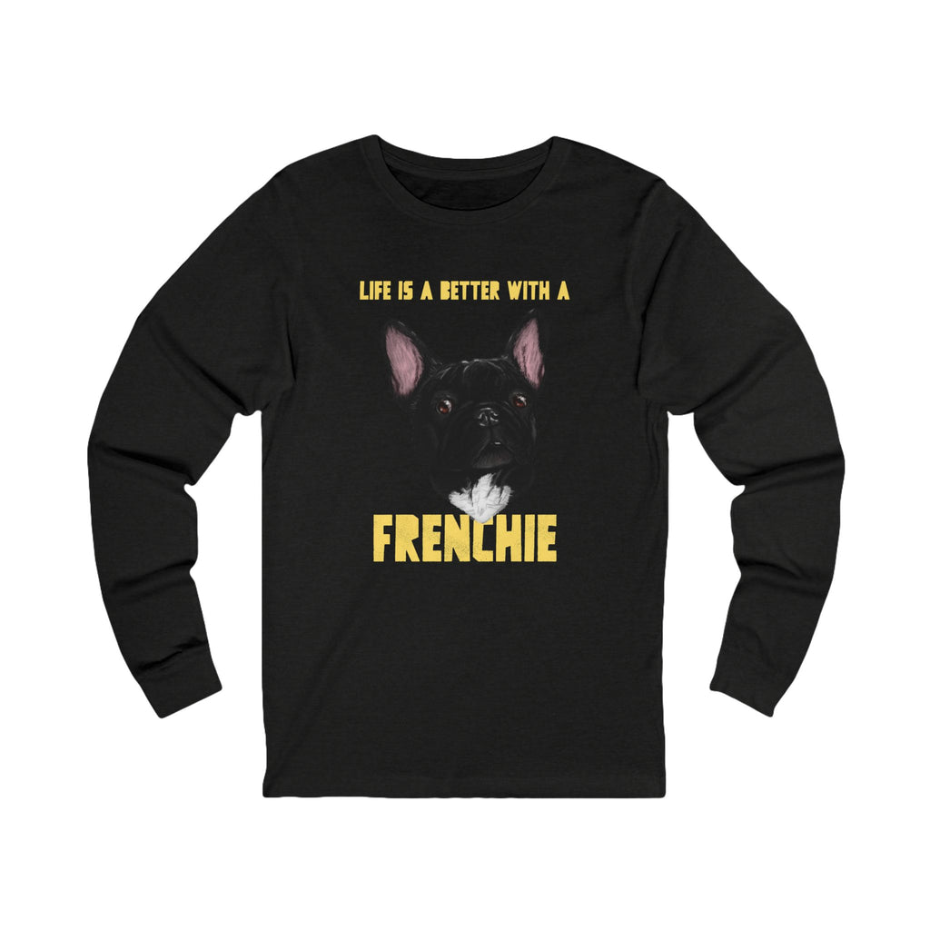 French Bulldog long sleeve tee, Cute French Bulldog apparel, Comfortable cotton dog shirt , Pet lover graphic tee , Trendy dog lover fashion