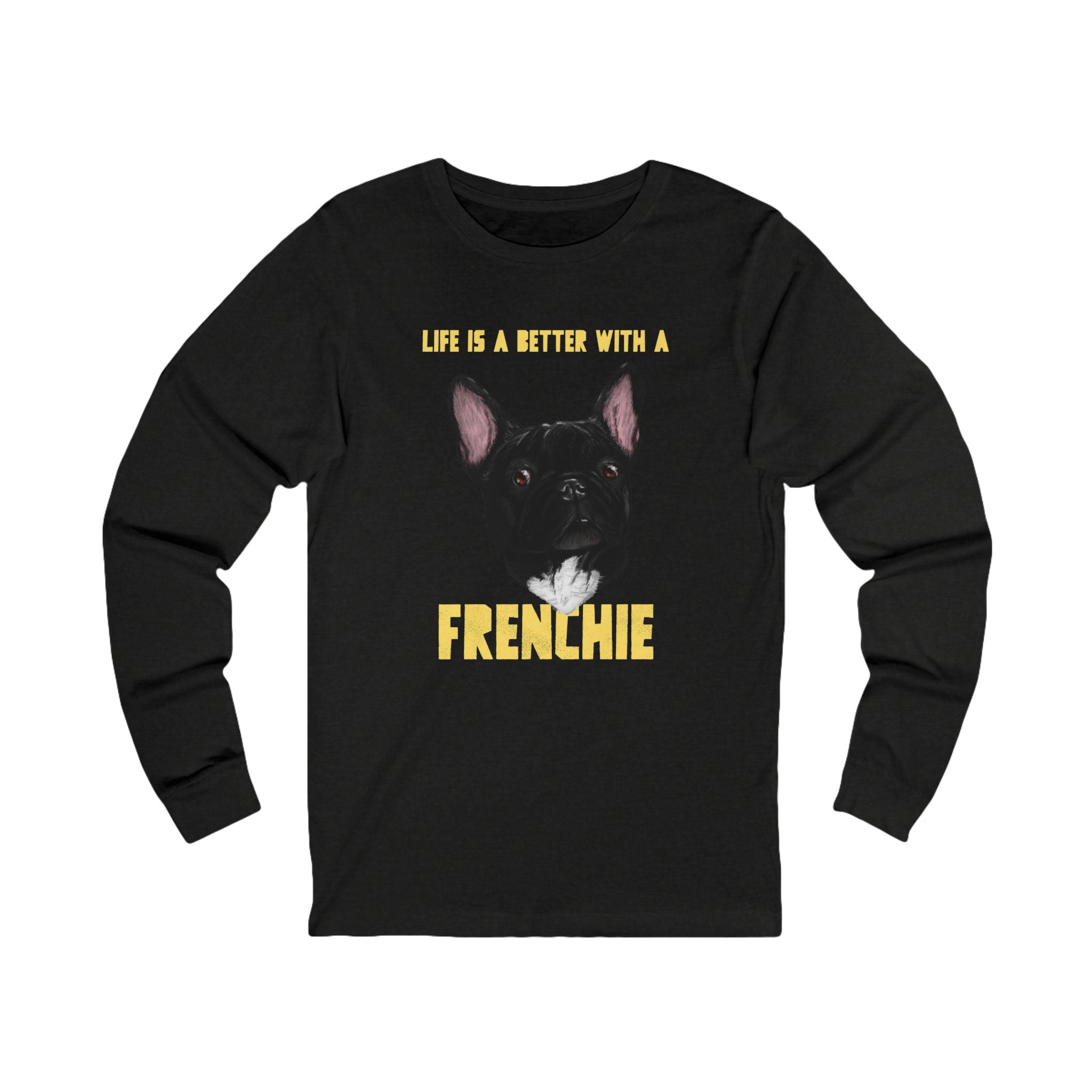 French Bulldog long sleeve tee, Cute French Bulldog apparel, Comfortable cotton dog shirt , Pet lover graphic tee , Trendy dog lover fashion