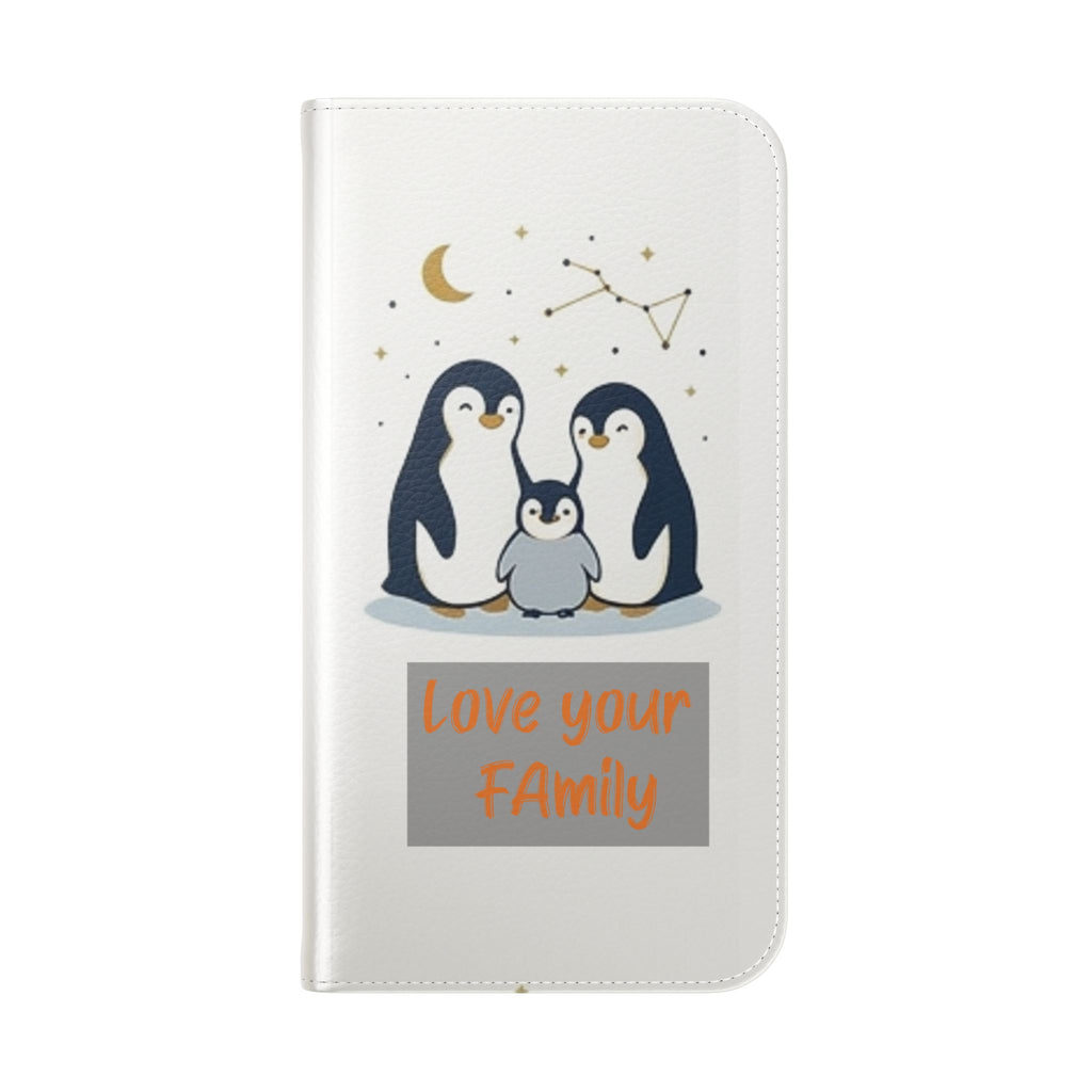Penguin Family Love Phone flip case