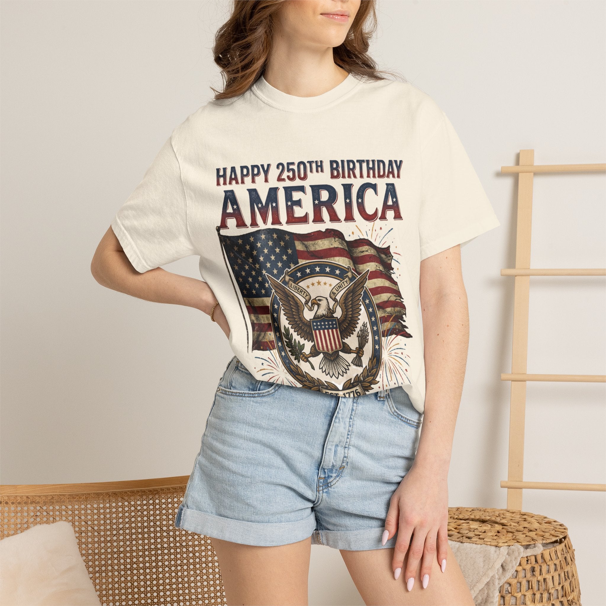 America 250th Anniversary T-Shirt — "Happy 250th Birthday America" Patriotic Tee (1776–2026)